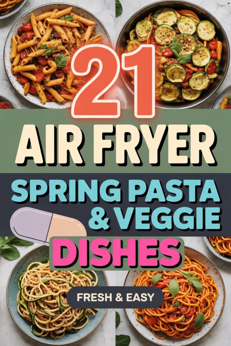 21 Air Fryer Spring Pasta & Veggie Dishes