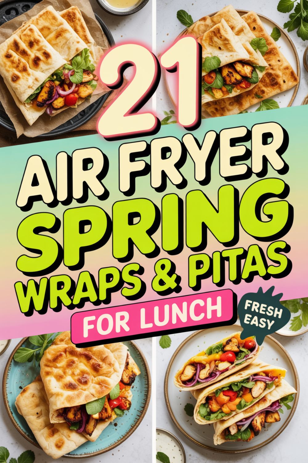 21 Air Fryer Spring Wraps and Pitas for Lunch